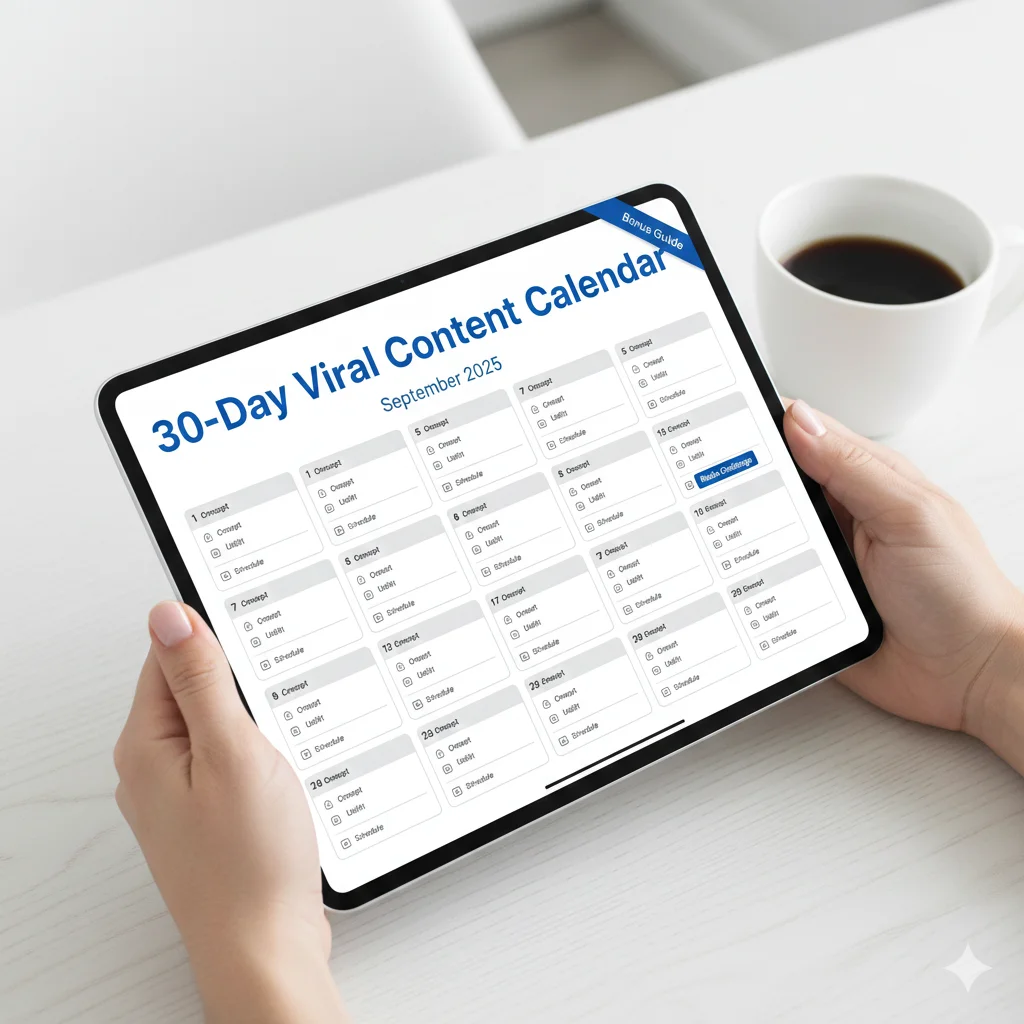 30-day content calendar template bonus