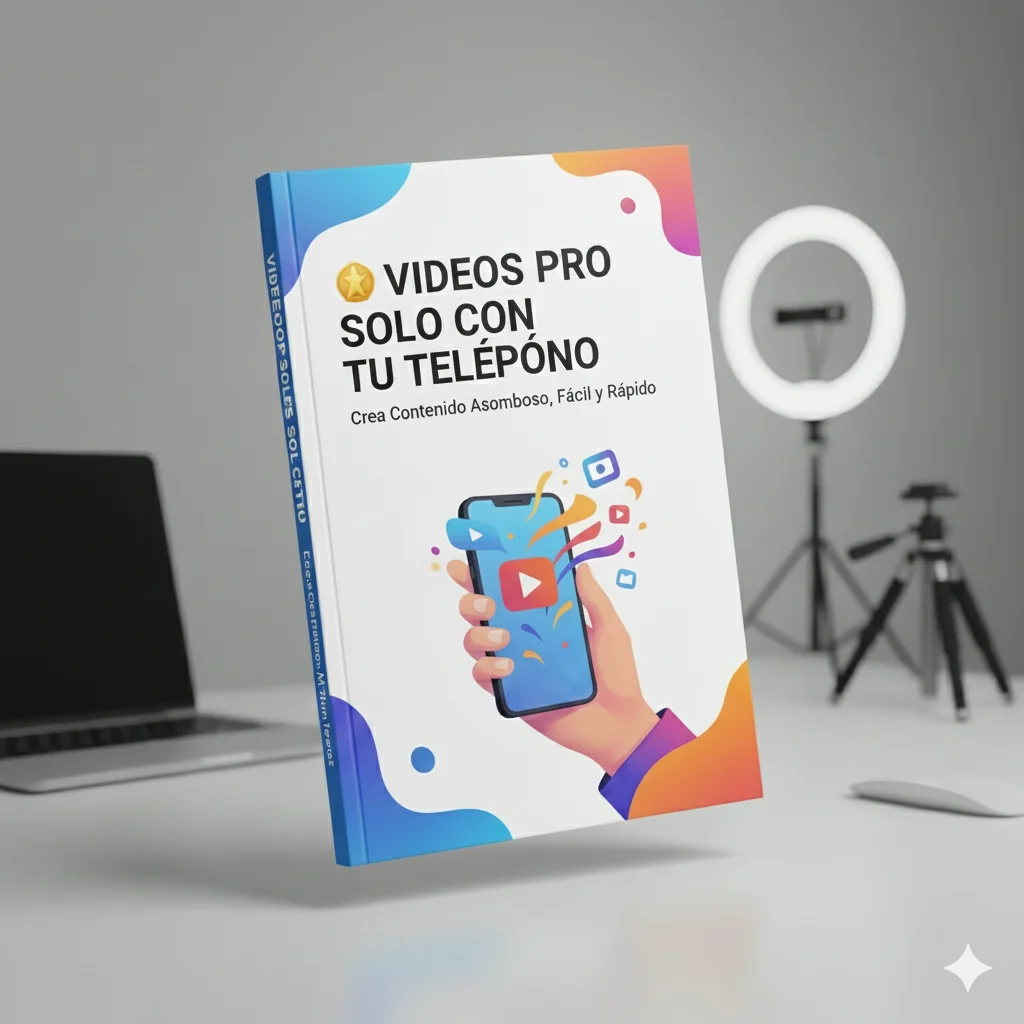 Mockup ebook: Videos Pro Solo con tu Teléfono